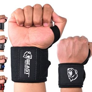 Heavy Duty Workout Wrist Wraps 18” Wrist Support for Fitness, Bodybuilding.